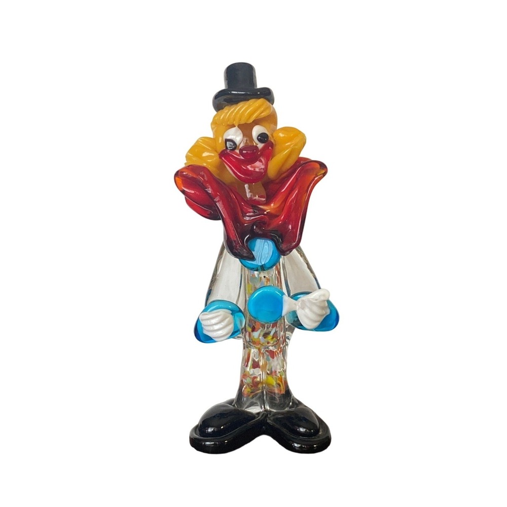 Vintage 1960s‎ Murano Glass Clown Figurine Hand-Blown Art Glass Sculpture 21cm